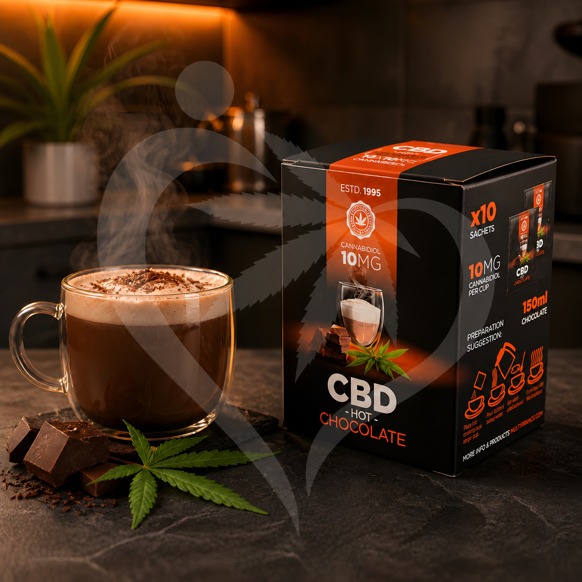 Multitrance Hemp CBD Hot Chocolate: 10mg