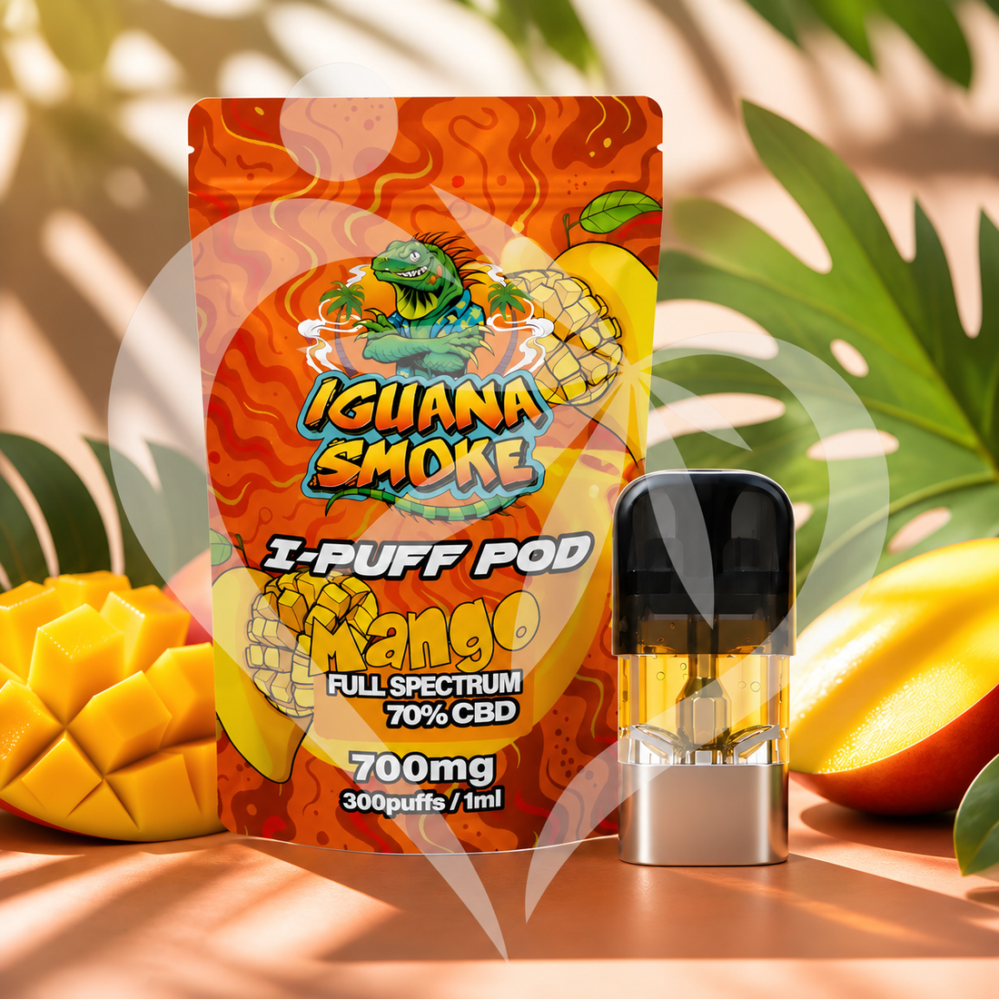 Iguana Smoke I-Puff Replacement Pod: Mango