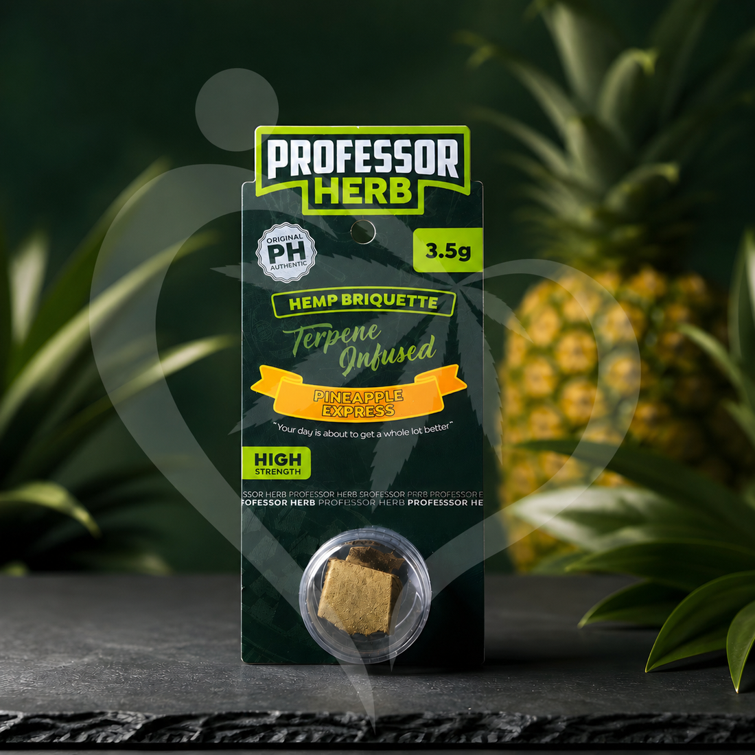 Professor Herb Hemp Briquette Hash 3.5g Pineapple Express