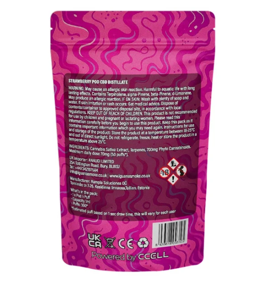 Iguana Smoke I-Puff Replacement Pod: Strawberry