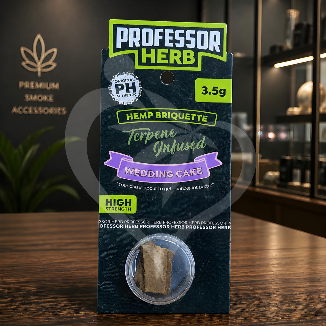 Professor Herb Hemp Briquette Hash 3.5g Wedding Cake