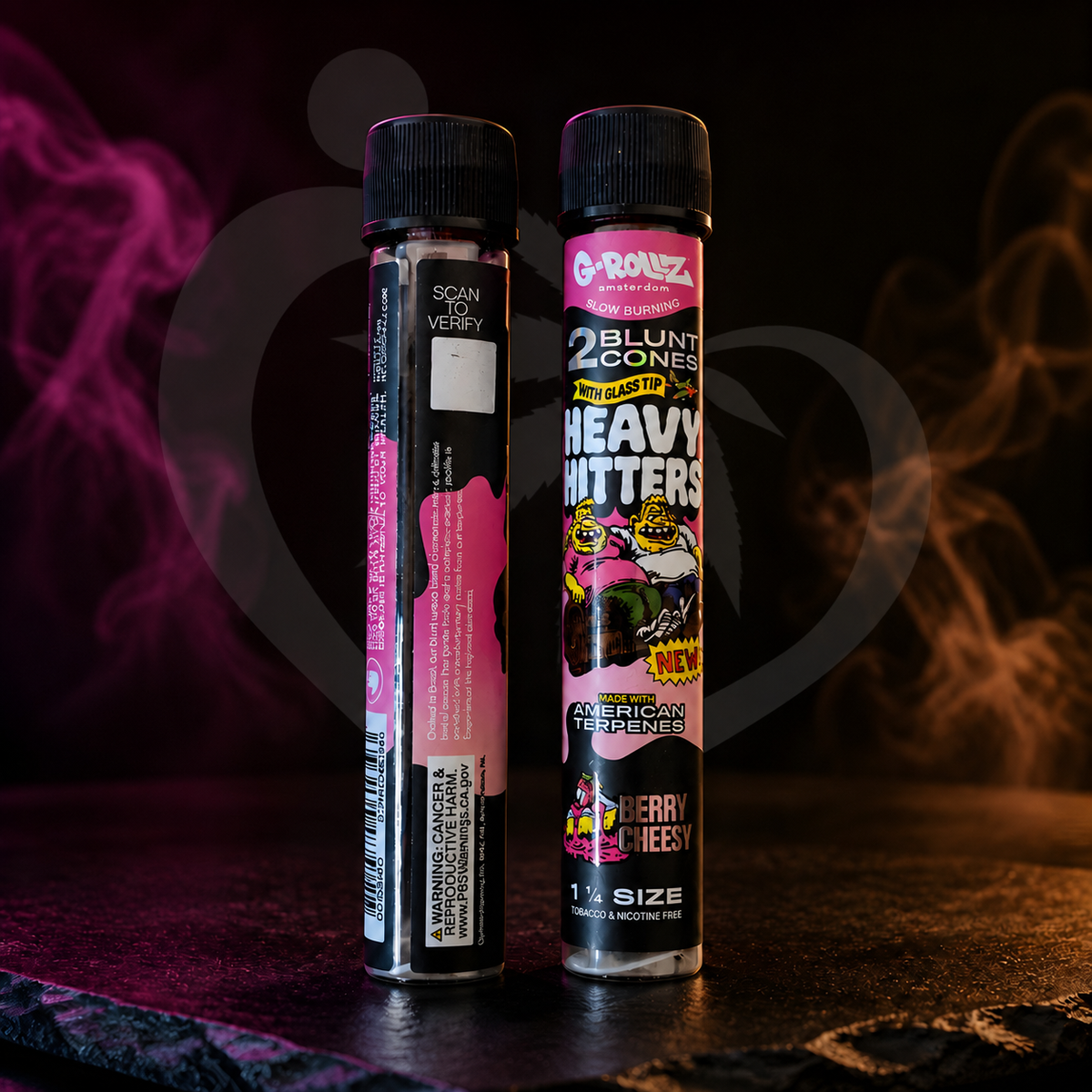 G Rollz Heavy Hitters | Terpene Blunt Cones | Berry Cheesy