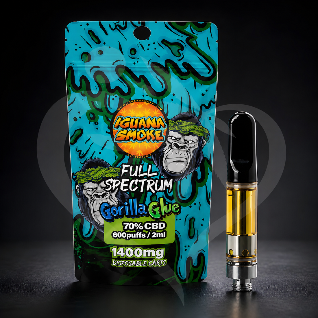 Iguana Smoke CBD Vape Cartridge 2ml: Gorilla Glue - 1400mg