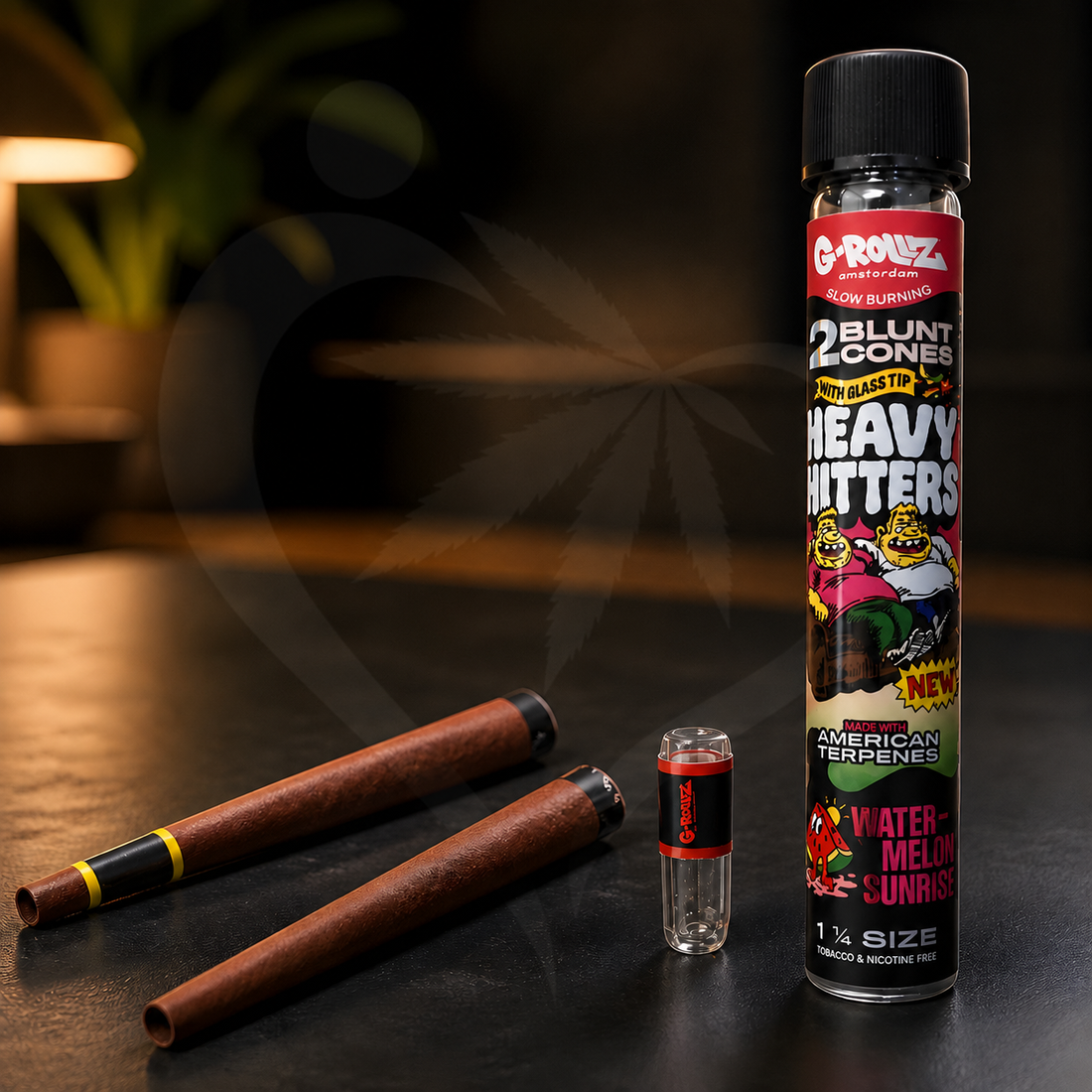 G Rollz Heavy Hitters | Terpene Blunt Cones | Watermelon Sunrise